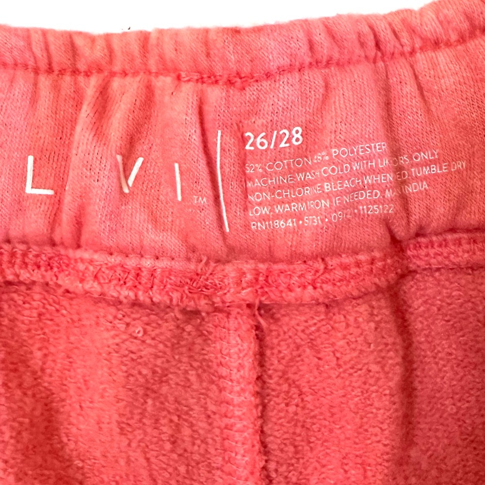LIVI By Lane Bryant Women’s Peach/White Color Block Sweatpants Plus Size Jogger - Picture 6 of 11